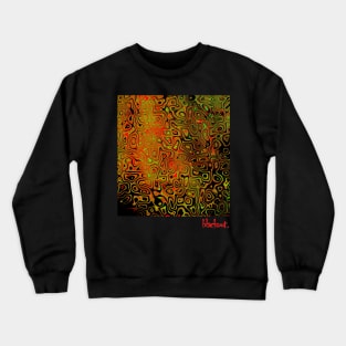 Amoeba Algal Bloom in Red and Green by Blackout Design Crewneck Sweatshirt